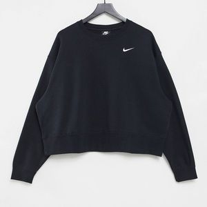 Nike Sportswear Women’s Essentials Fleece Cropped Crewneck Sweatshirt Black XS
